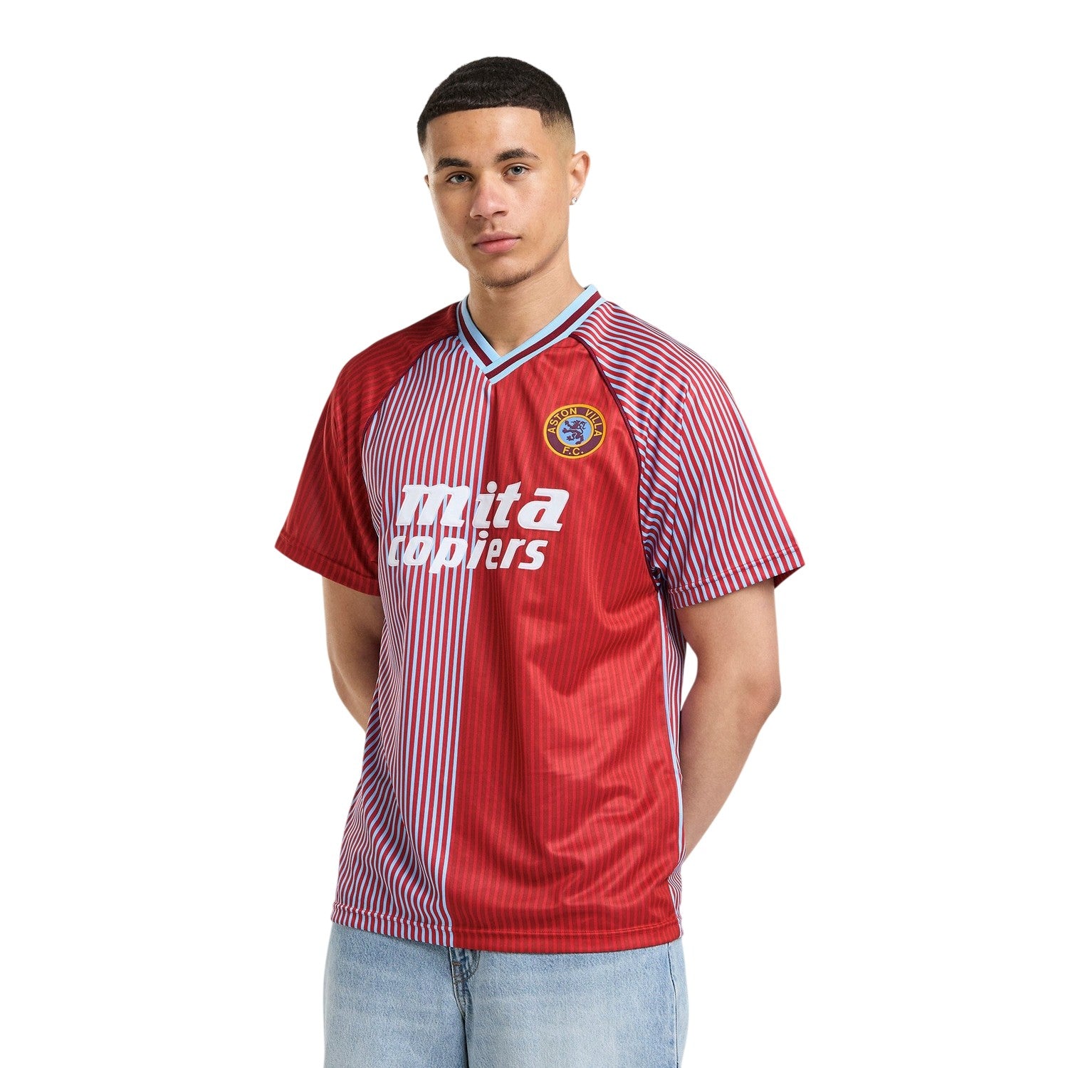 Claret-Blue - Side - Score Draw Mens Aston Villa FC T-Shirt