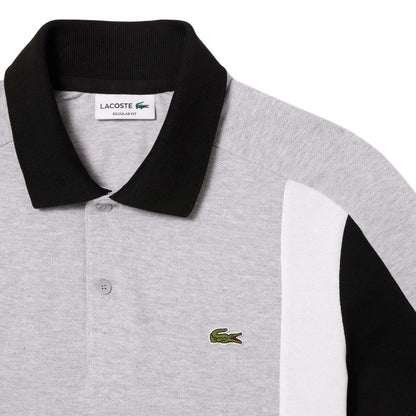 Grey - Side - Lacoste Unisex Adult Colour Block Regular Polo Shirt