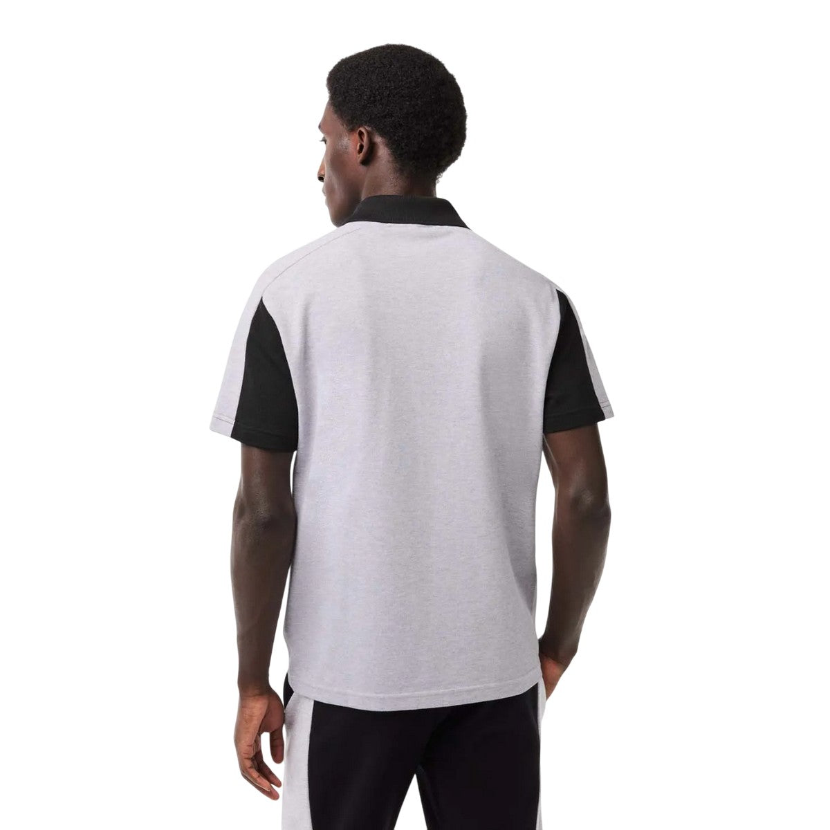 Grey - Back - Lacoste Unisex Adult Colour Block Regular Polo Shirt