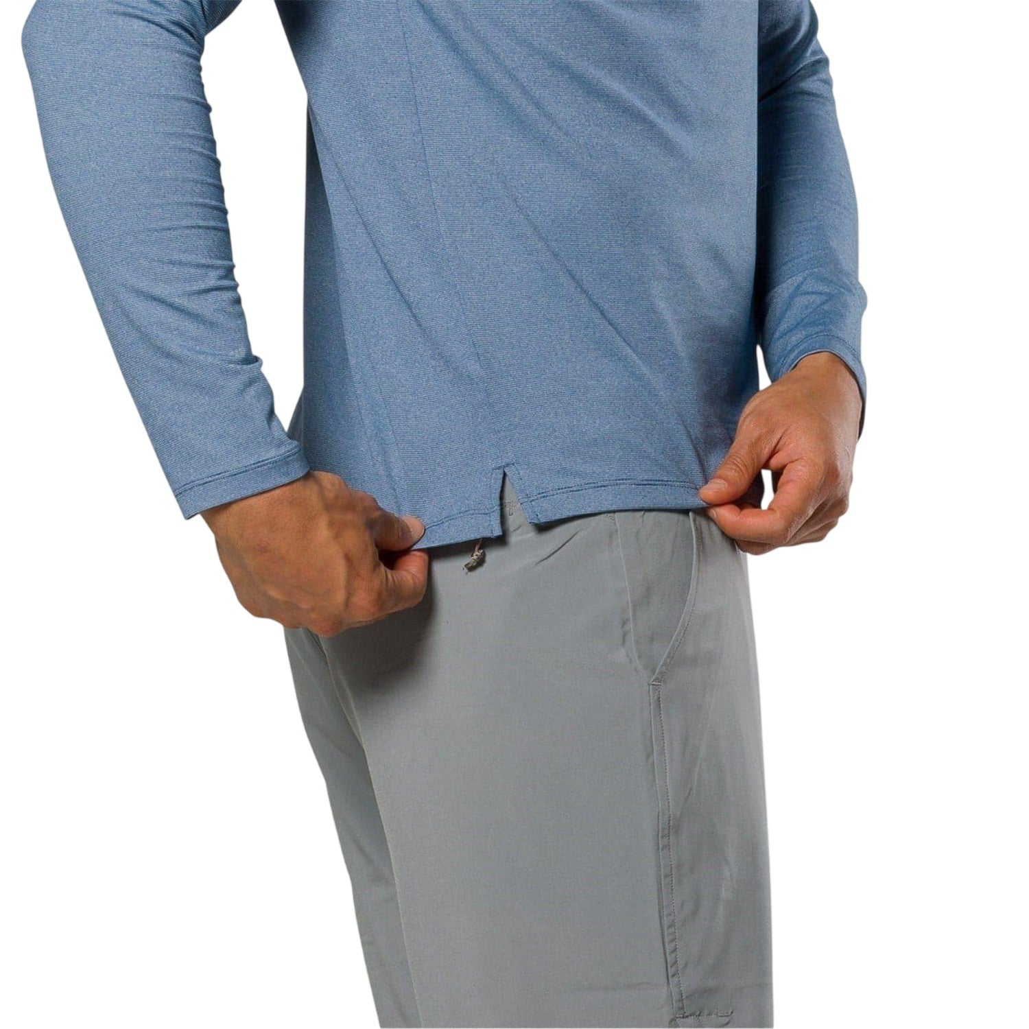 Sailor Blue - Side - Nathan Mens Dash Regular Long-Sleeved T-Shirt