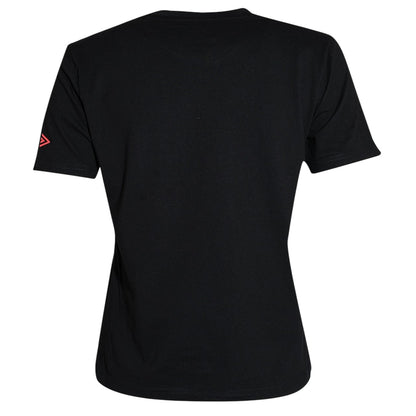 Black - Back - Umbro Womens-Ladies Linear Crew Neck T-Shirt