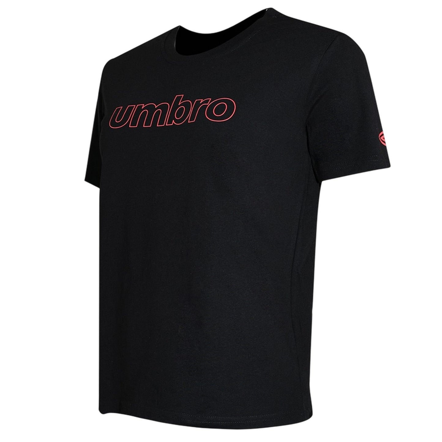 Black - Side - Umbro Womens-Ladies Linear Crew Neck T-Shirt