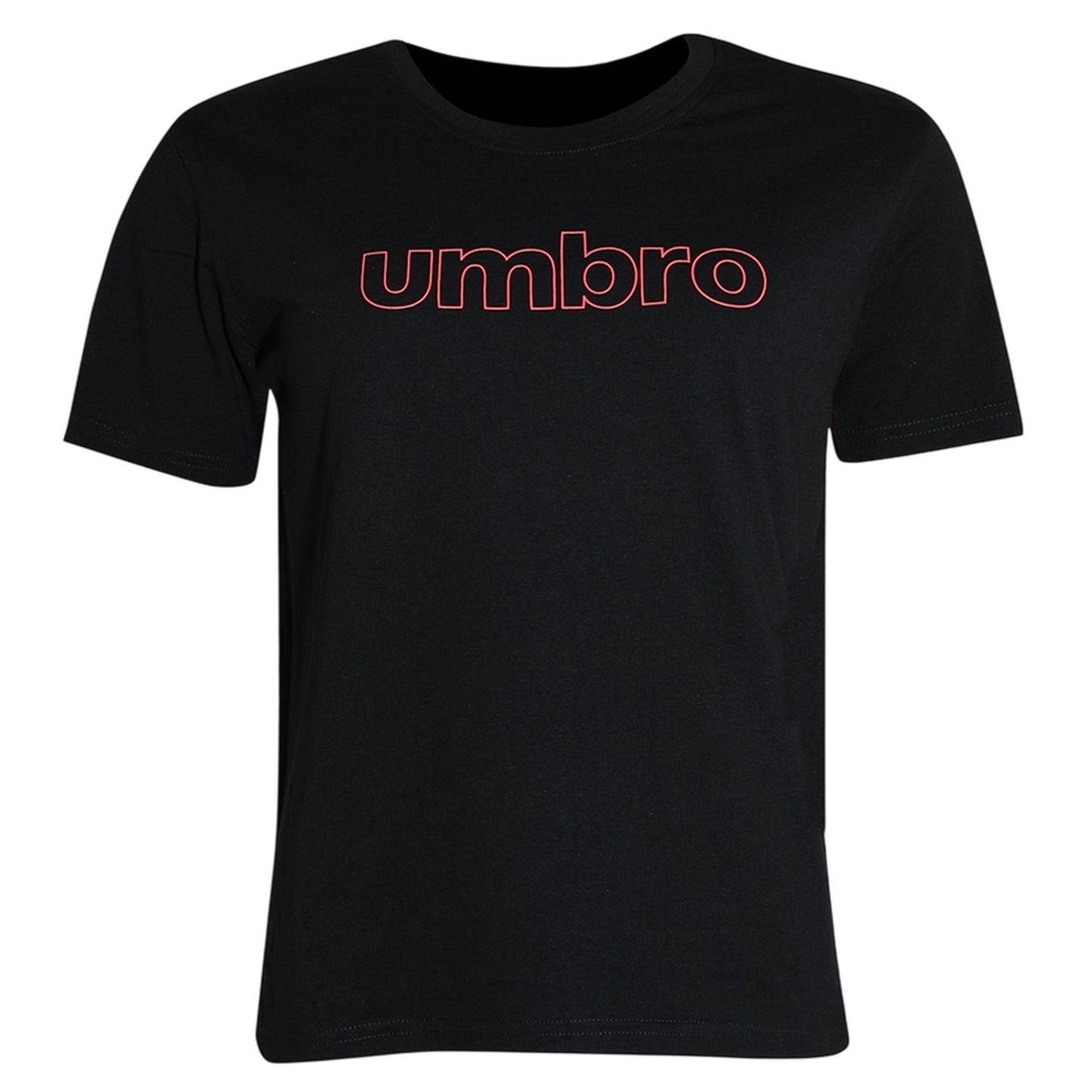 Black - Front - Umbro Womens-Ladies Linear Crew Neck T-Shirt
