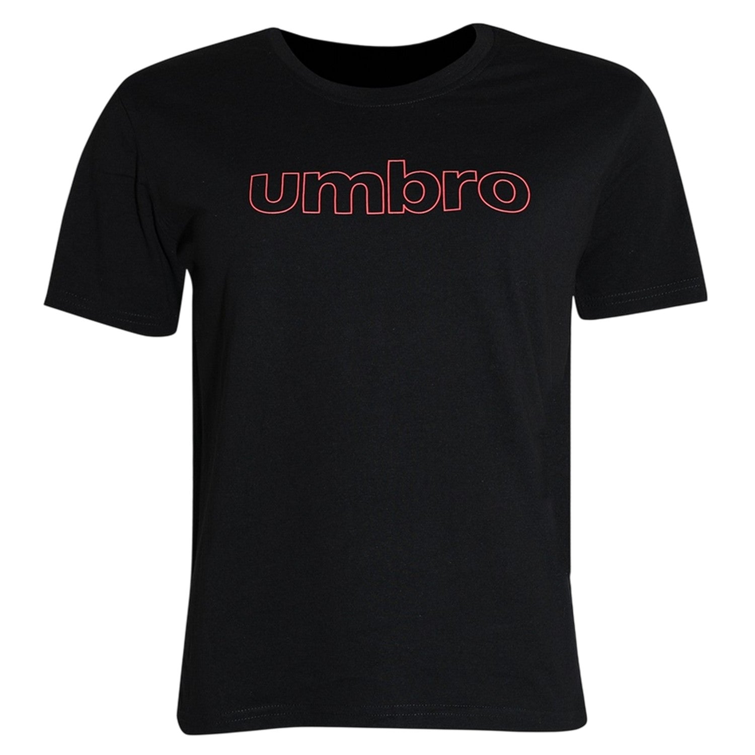 Black - Front - Umbro Womens-Ladies Linear Crew Neck T-Shirt