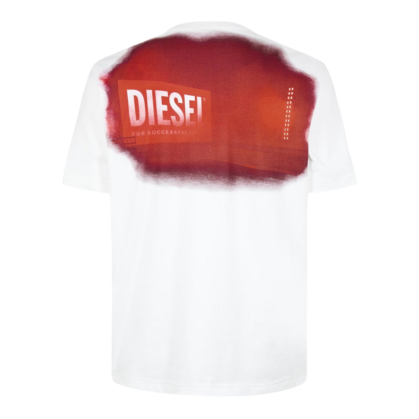 White - Back - Diesel Mens Logo Back Print T-Shirt