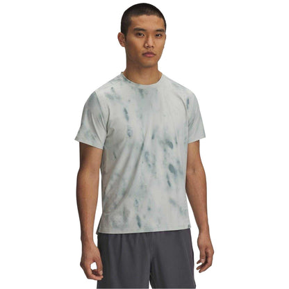 Green - Front - Under Armour Mens Launch Elite Tie Dye T-Shirt