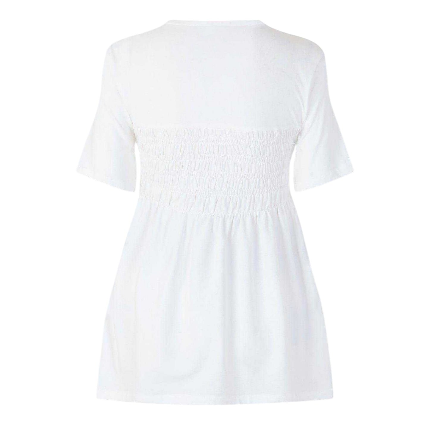 Snow White - Back - Mamalicious Womens-Ladies Shirred Maternity T-Shirt Dress