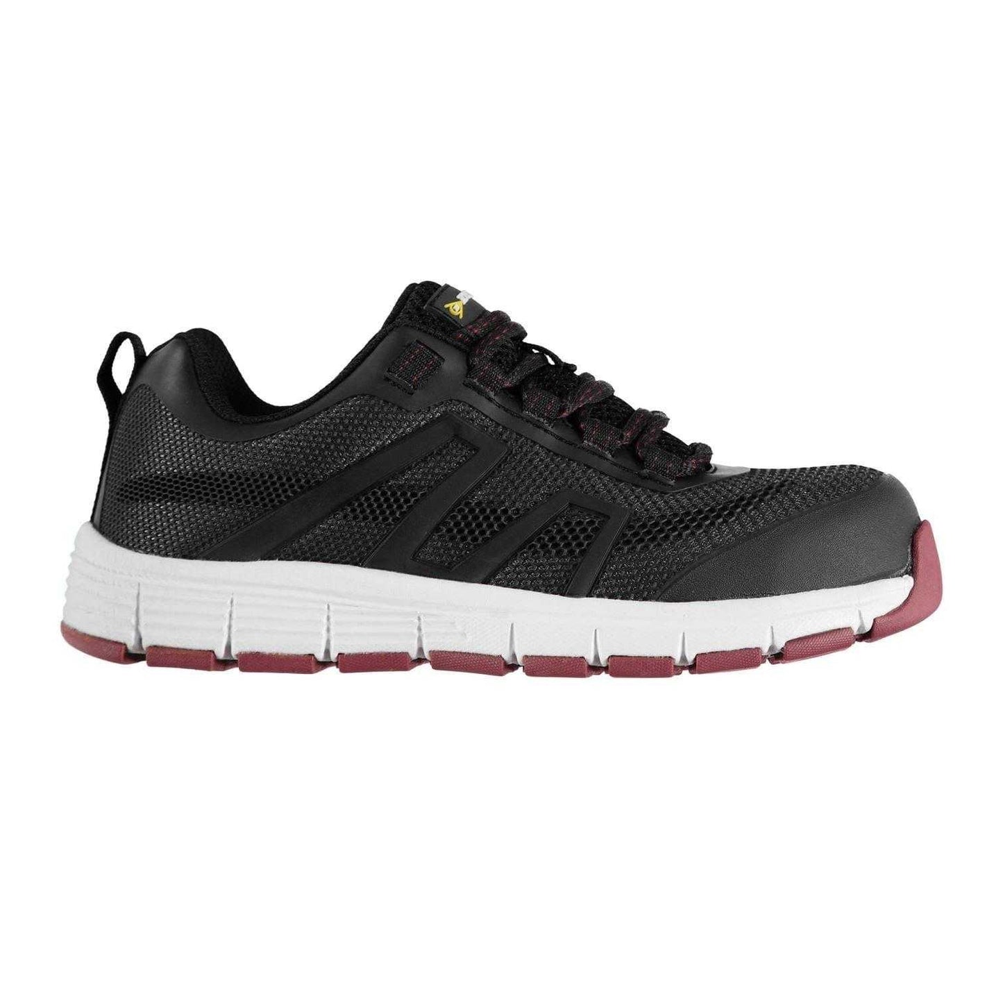 Black-Fuchsia - Front - Dunlop Womens-Ladies Maine SB Steel Toe Cap Safety Shoes