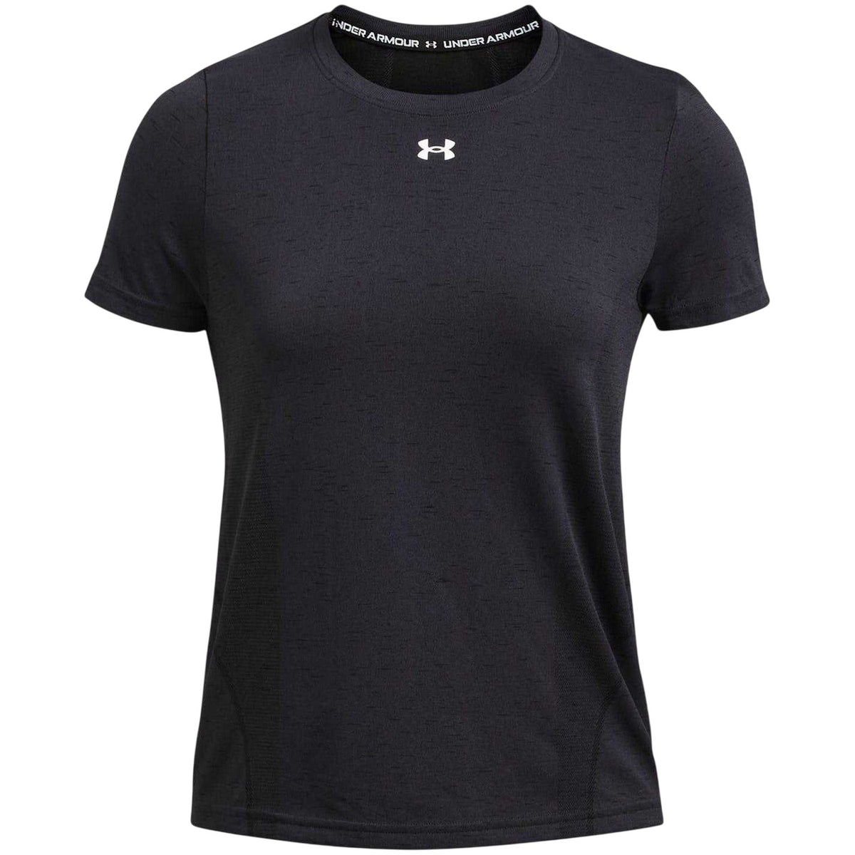 Black-White - Front - Under Armour Womens-Ladies Vanish Seamless T-Shirt