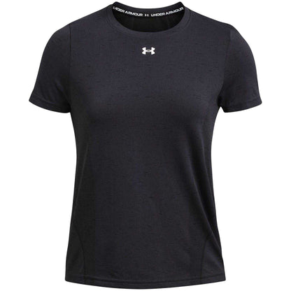 Black-White - Front - Under Armour Womens-Ladies Vanish Seamless T-Shirt