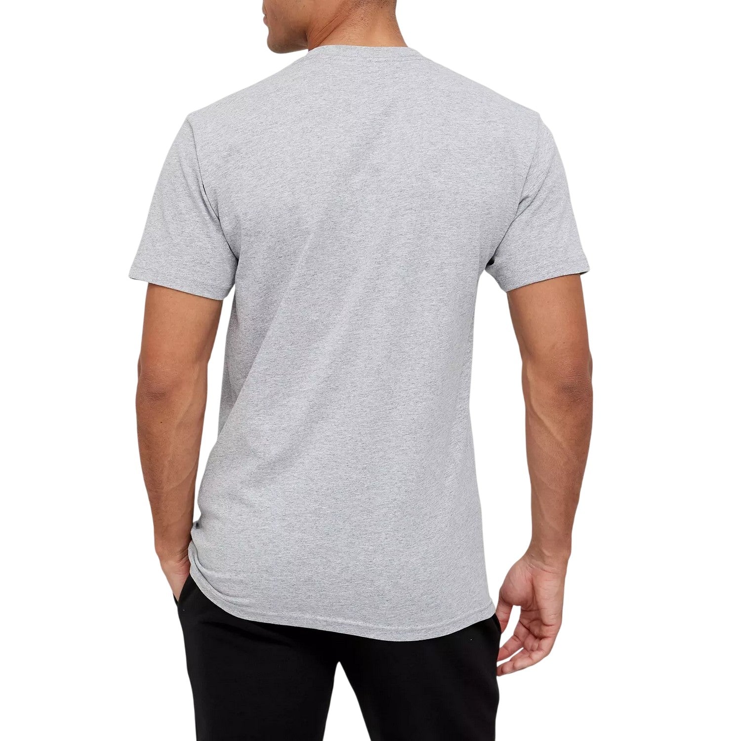 Heather-Black - Back - Vans Mens Chest Logo Regular T-Shirt