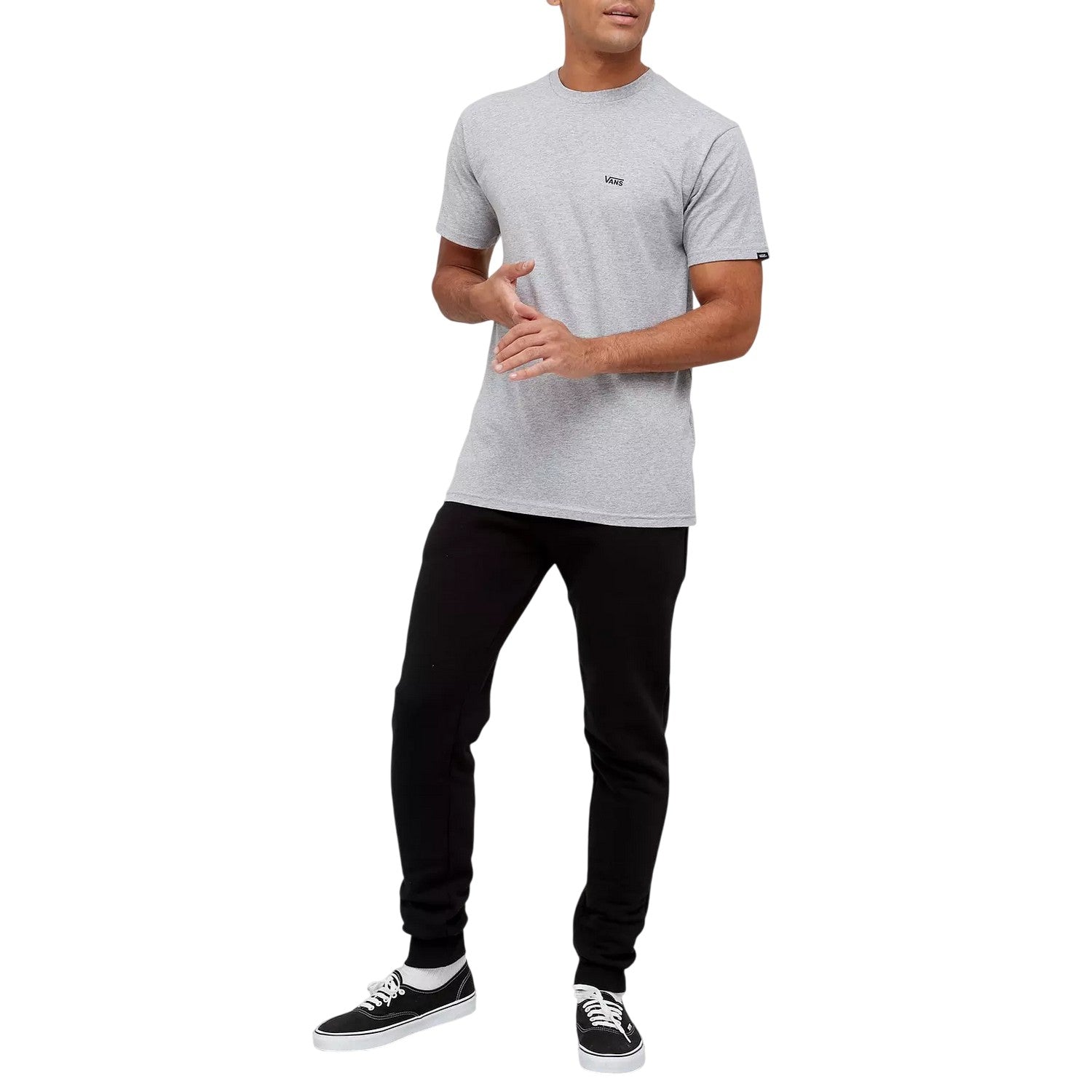 Heather-Black - Side - Vans Mens Chest Logo Regular T-Shirt