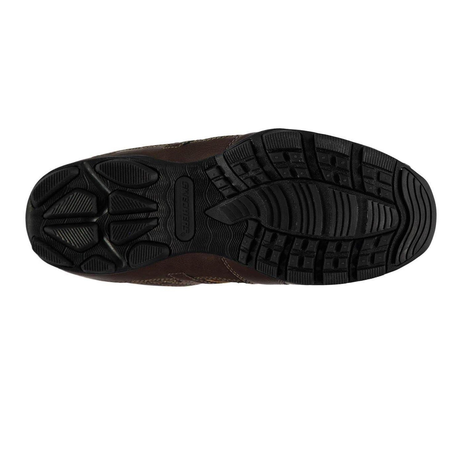 Brown - Side - Skechers Mens Marter Leather Casual Shoes