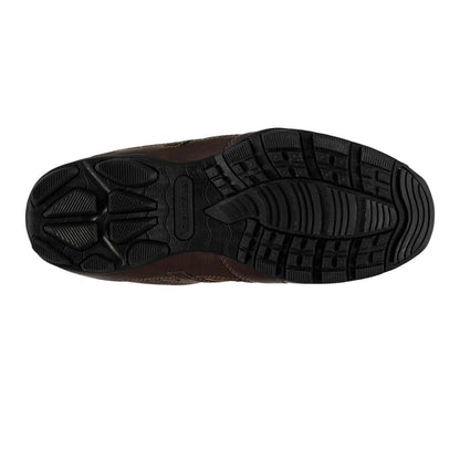 Brown - Side - Skechers Mens Marter Leather Casual Shoes