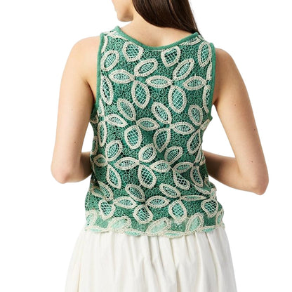 Birch - Back - Vero Moda Womens-Ladies Lace Crew Neck Sleeveless Blouse