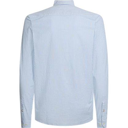 Blue - Back - Tommy Hilfiger Mens 1985 Striped Flex Button-Down Shirt