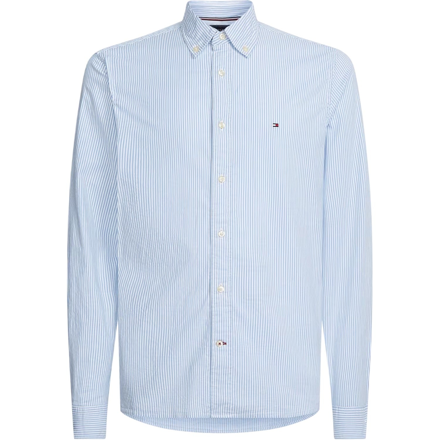 Blue - Front - Tommy Hilfiger Mens 1985 Striped Flex Button-Down Shirt