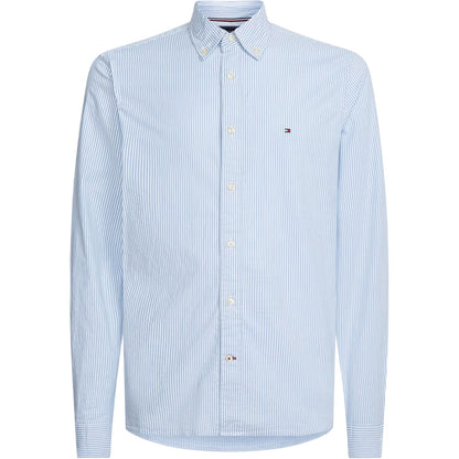 Blue - Front - Tommy Hilfiger Mens 1985 Striped Flex Button-Down Shirt