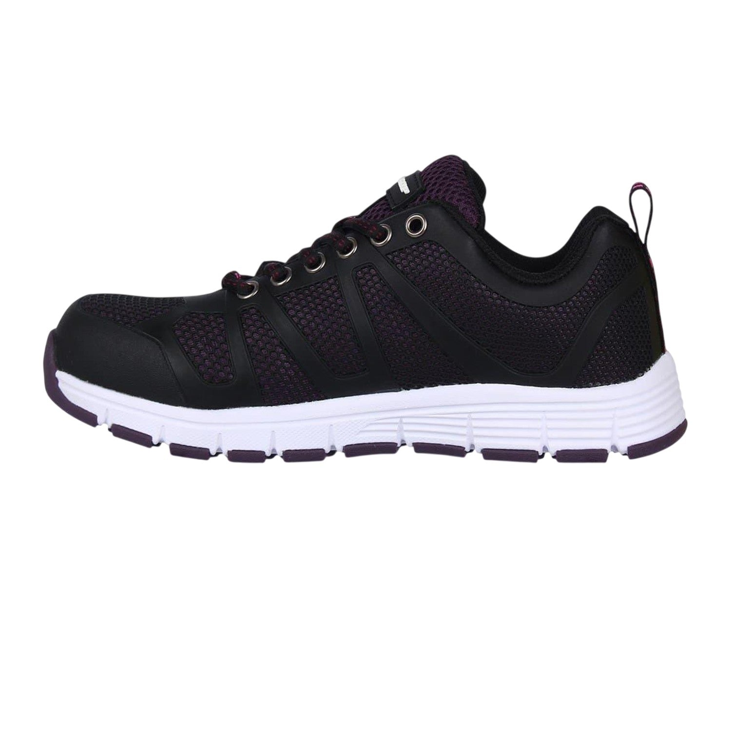 Black - Side - Dunlop Womens-Ladies Reno Memory Foam Safety Shoes