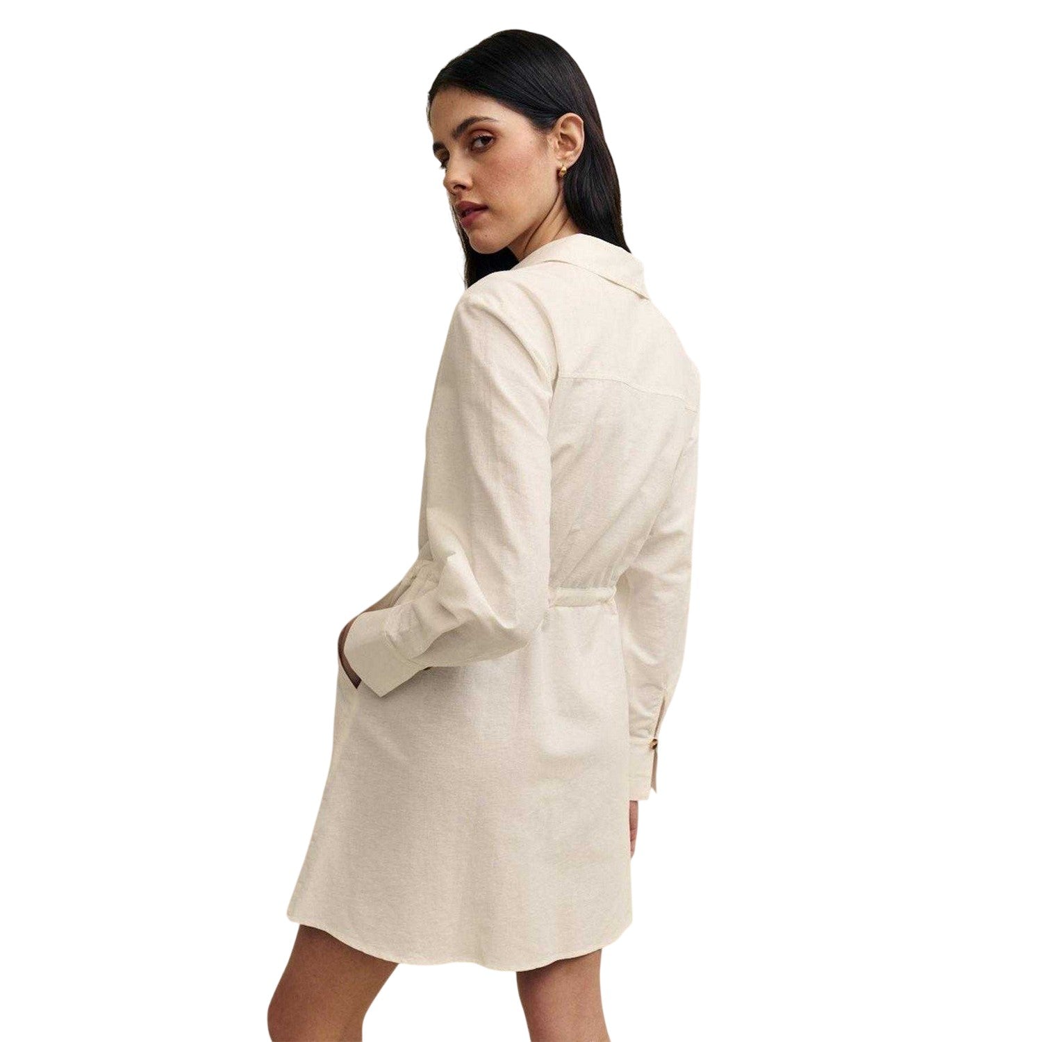 Cream - Back - Nobody´s Child Womens-Ladies Mia Mini Dress