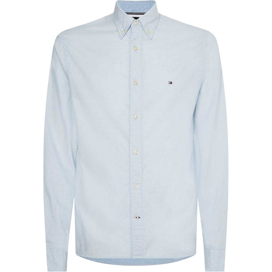 Blue - Front - Tommy Hilfiger Mens Core 1985 Oxford Long-Sleeved Button-Down Shirt