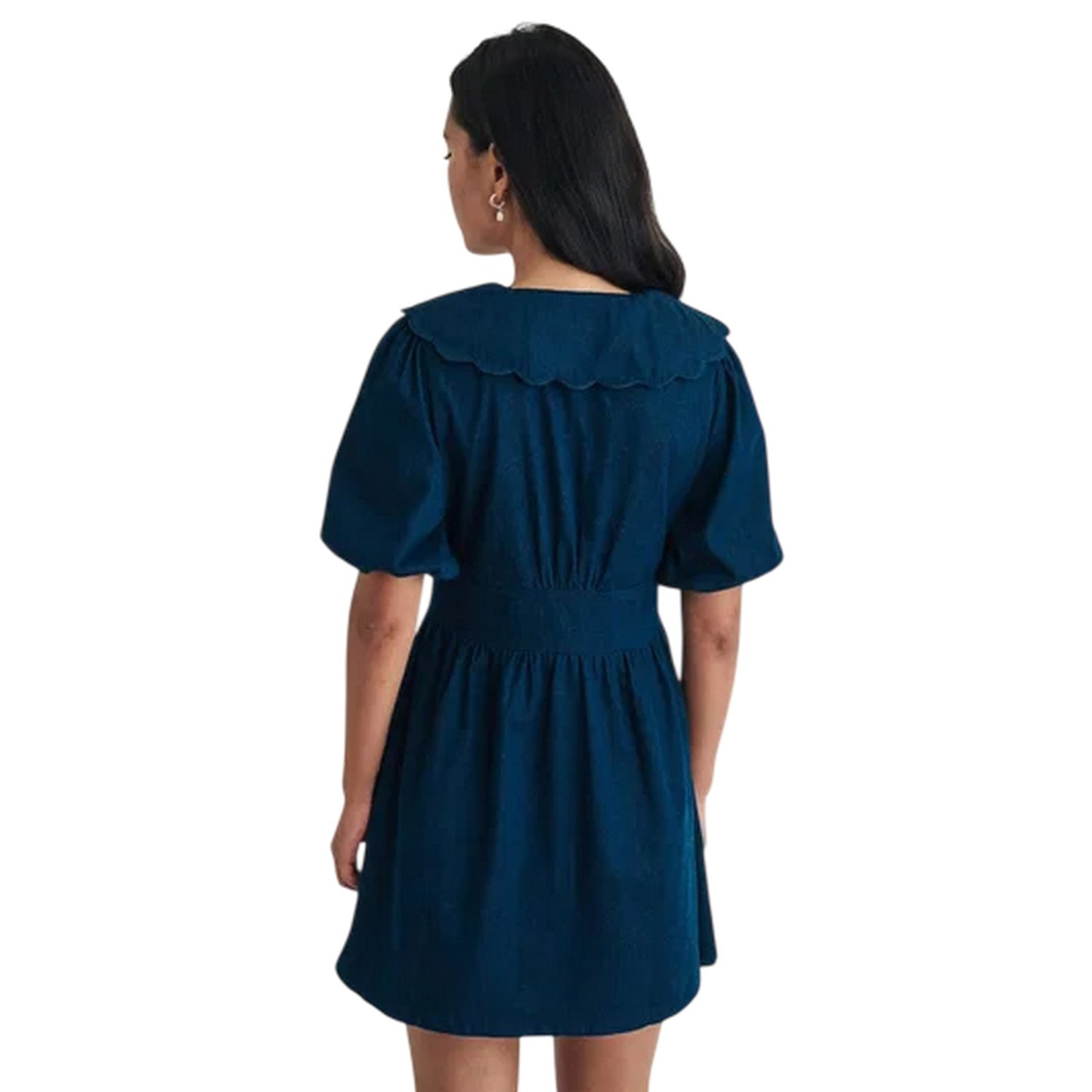 Blue - Back - Nobody´s Child Womens-Ladies Denim Puff Sleeve Mini Dress