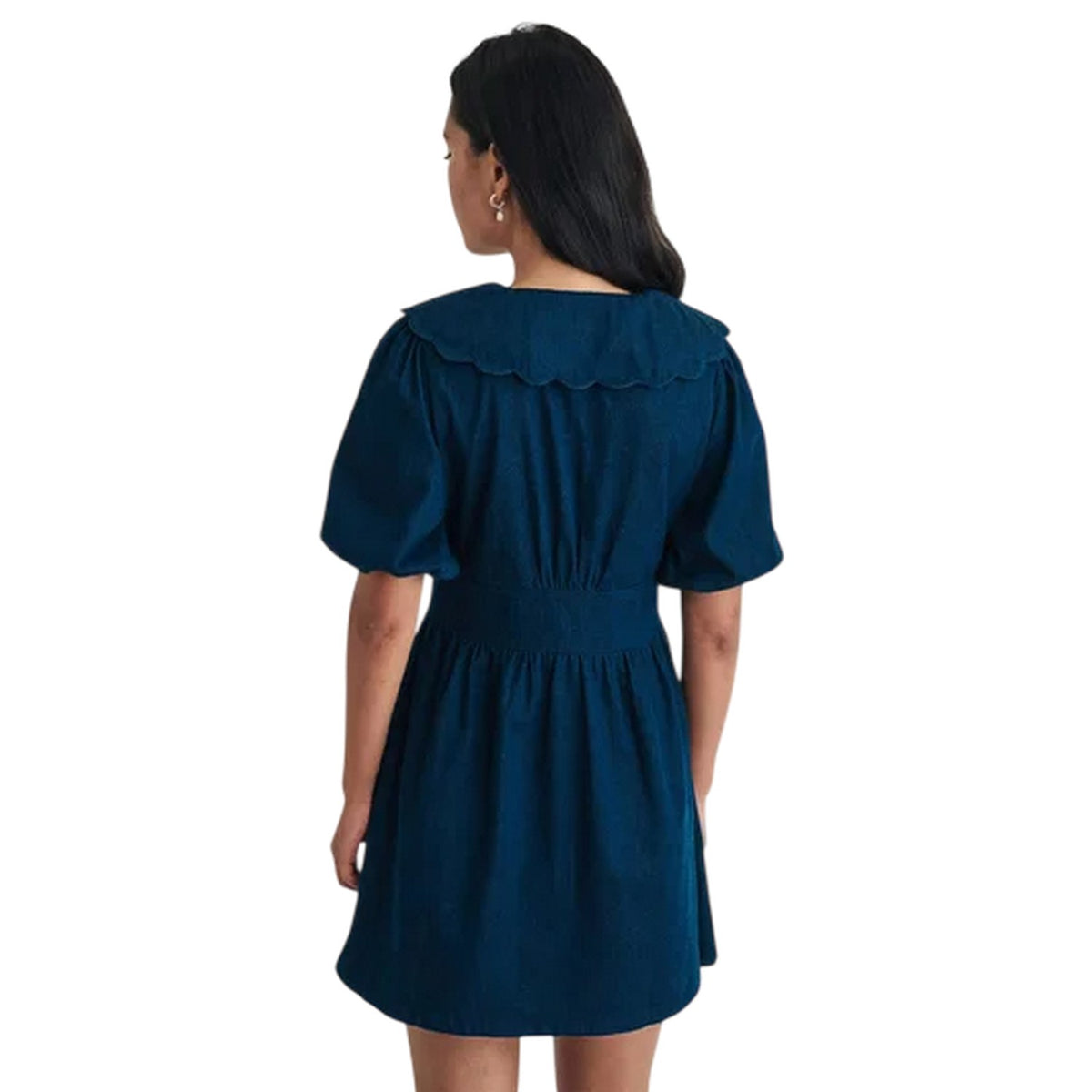Blue - Back - Nobody´s Child Womens-Ladies Denim Puff Sleeve Mini Dress