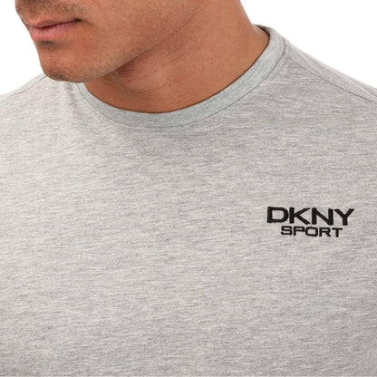Black-Grey-White - Side - DKNY Mens Embroidered Logo T-Shirt (Pack of 3)