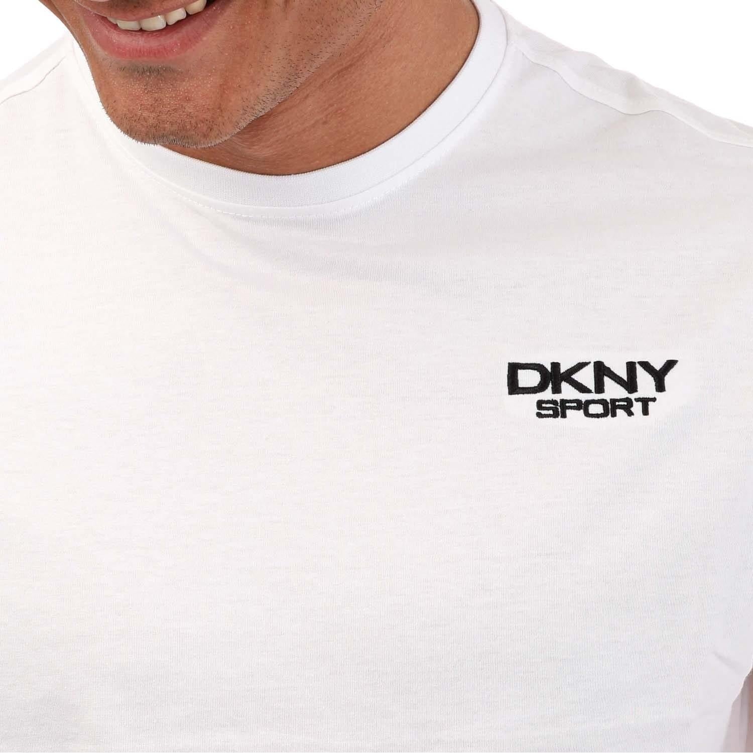 Black-Grey-White - Lifestyle - DKNY Mens Embroidered Logo T-Shirt (Pack of 3)