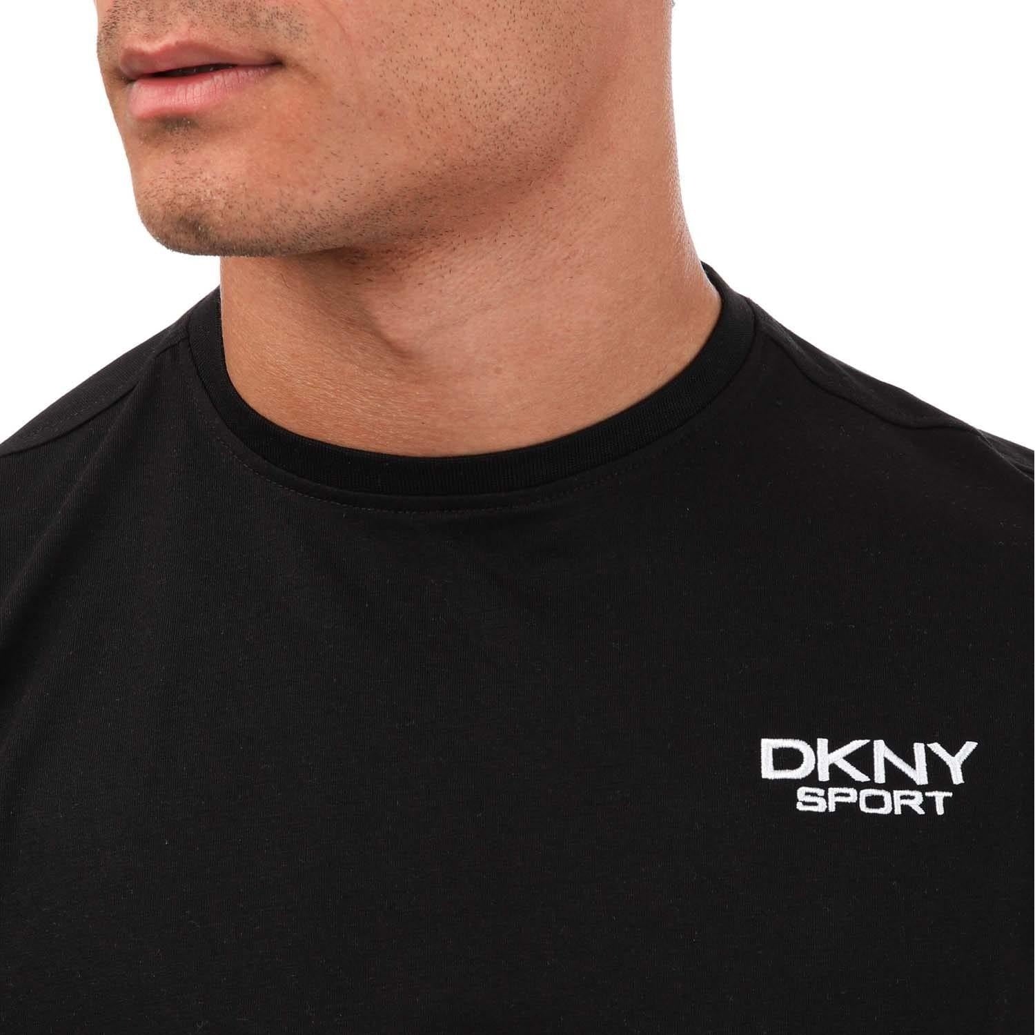 Black-Grey-White - Pack Shot - DKNY Mens Embroidered Logo T-Shirt (Pack of 3)