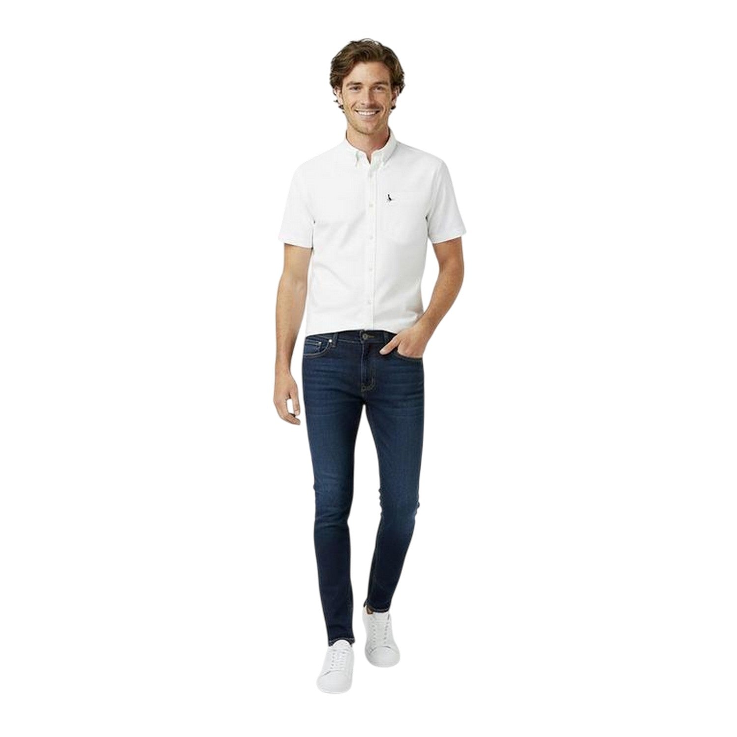White - Side - Jack Wills Mens Stableton Classic Oxford Button-Down Shirt