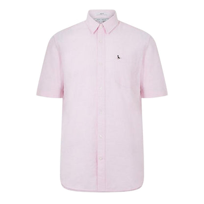 Pink - Front - Jack Wills Mens Stableton Classic Oxford Button-Down Shirt