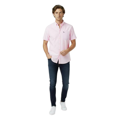 Pink - Side - Jack Wills Mens Stableton Classic Oxford Button-Down Shirt