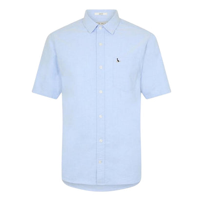 Sky Blue - Front - Jack Wills Mens Stableton Classic Oxford Button-Down Shirt