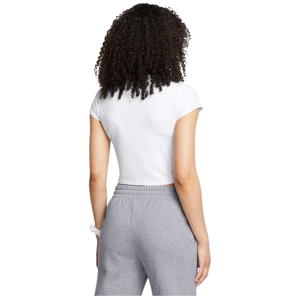 White - Back - Under Armour Womens-Ladies Meridian Cropped T-Shirt