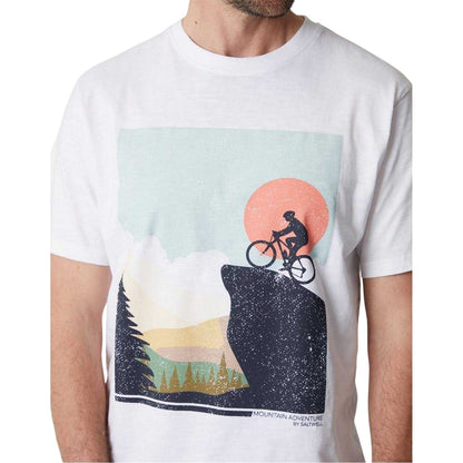 White - Lifestyle - Saltwell Mens Heybridge Bicycle T-Shirt