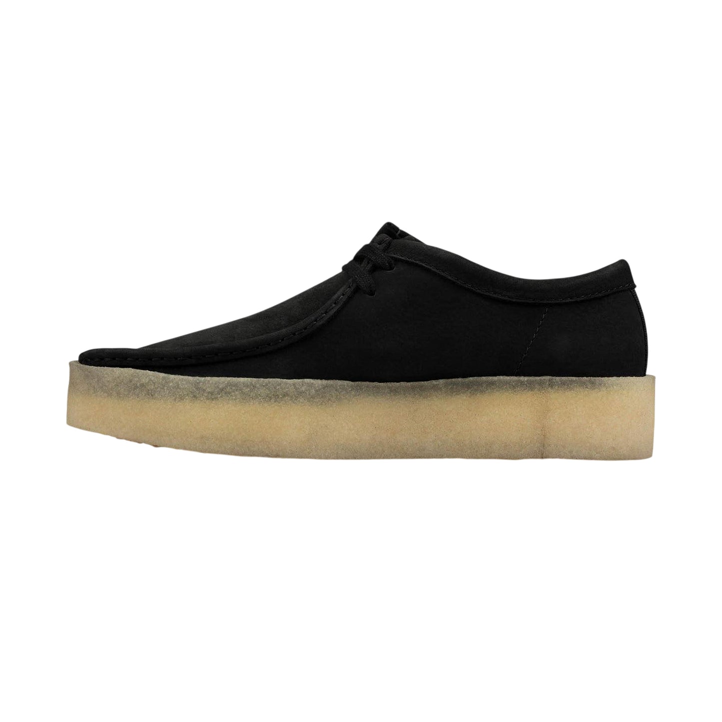 Black - Side - Clarks Originals Mens Wallabee Cup Leather Moc Toe Boat Shoes
