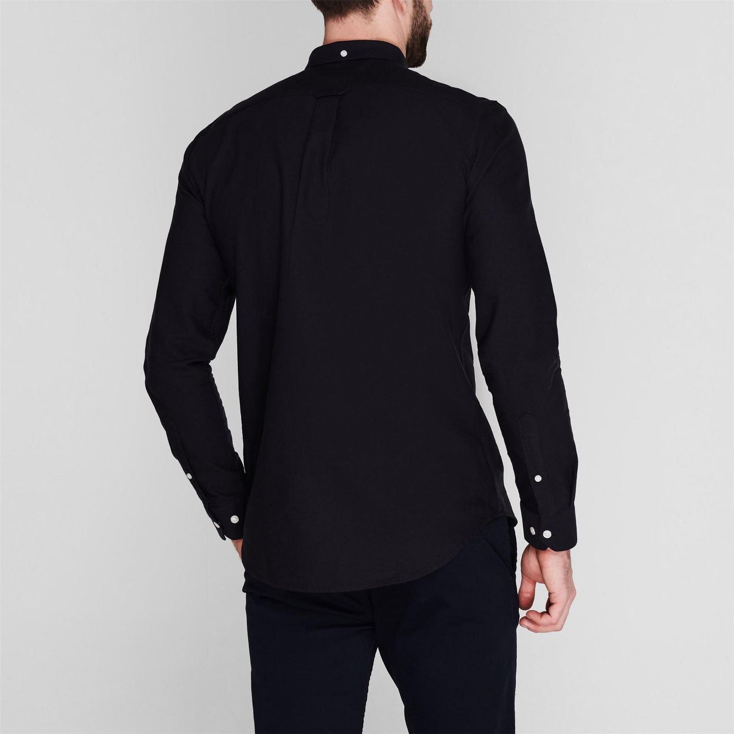 Navy - Lifestyle - Farah Mens Vintage Oxford Long-Sleeved Button-Down Shirt
