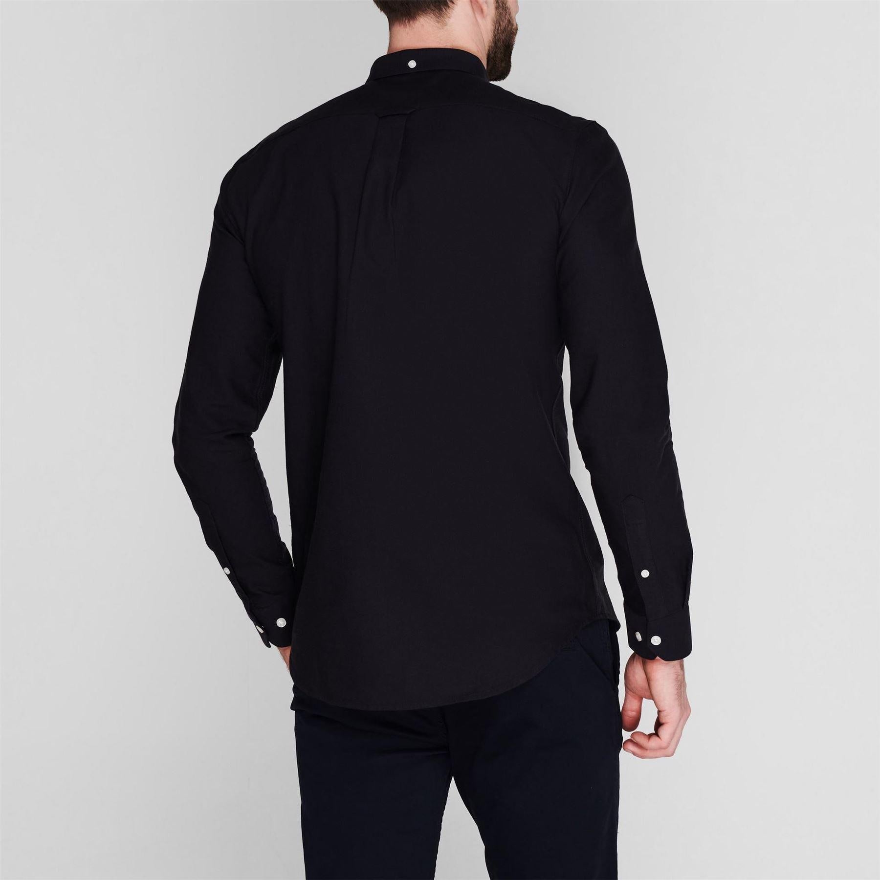 Navy - Lifestyle - Farah Mens Vintage Oxford Long-Sleeved Button-Down Shirt