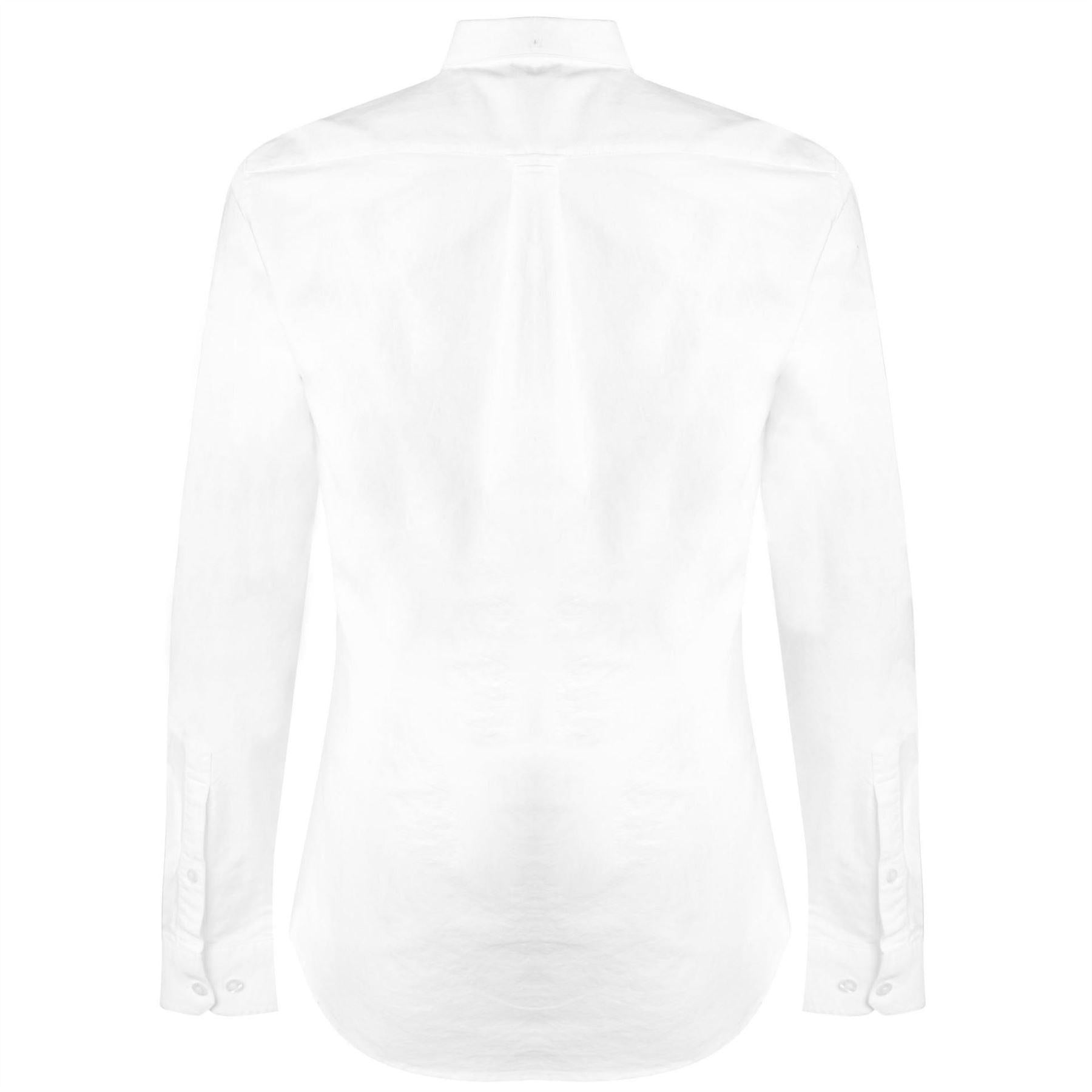White - Back - Farah Mens Vintage Oxford Long-Sleeved Button-Down Shirt