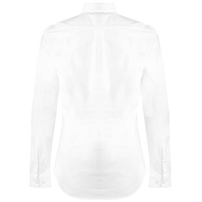 White - Back - Farah Mens Vintage Oxford Long-Sleeved Button-Down Shirt