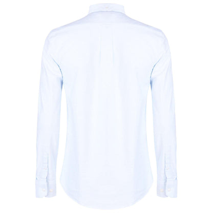 Sky Blue - Back - Farah Mens Vintage Oxford Long-Sleeved Button-Down Shirt
