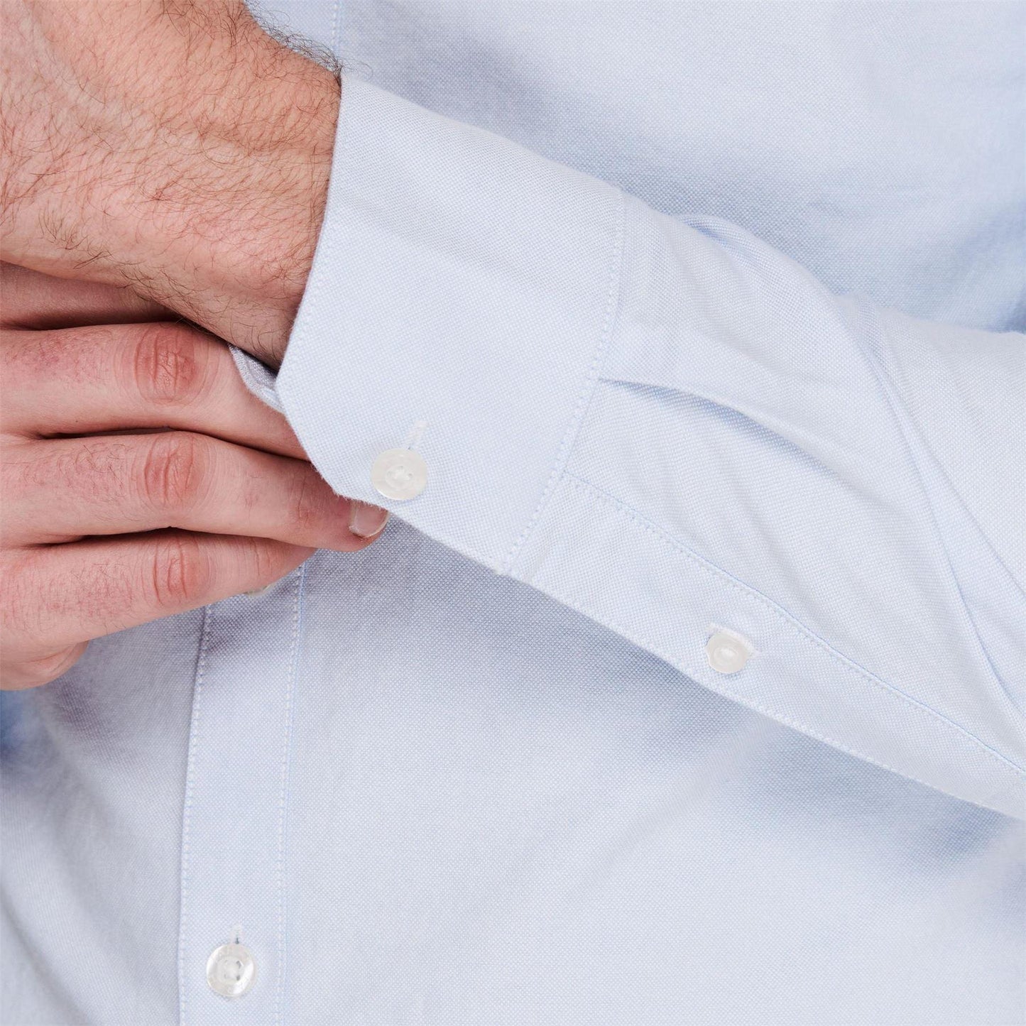 Sky Blue - Pack Shot - Farah Mens Vintage Oxford Long-Sleeved Button-Down Shirt