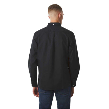Black - Back - Pretty Green Mens Oxford Long-Sleeved Button-Down Shirt