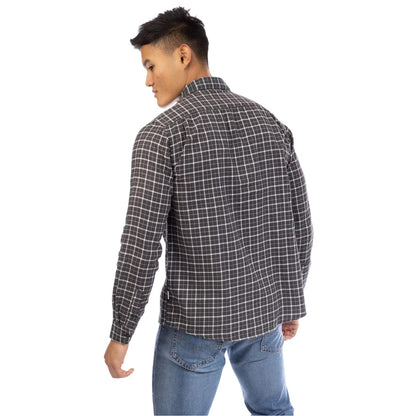 Multicoloured - Back - Peter Werth Mens Kiplin Plaid Long-Sleeved Button-Down Shirt