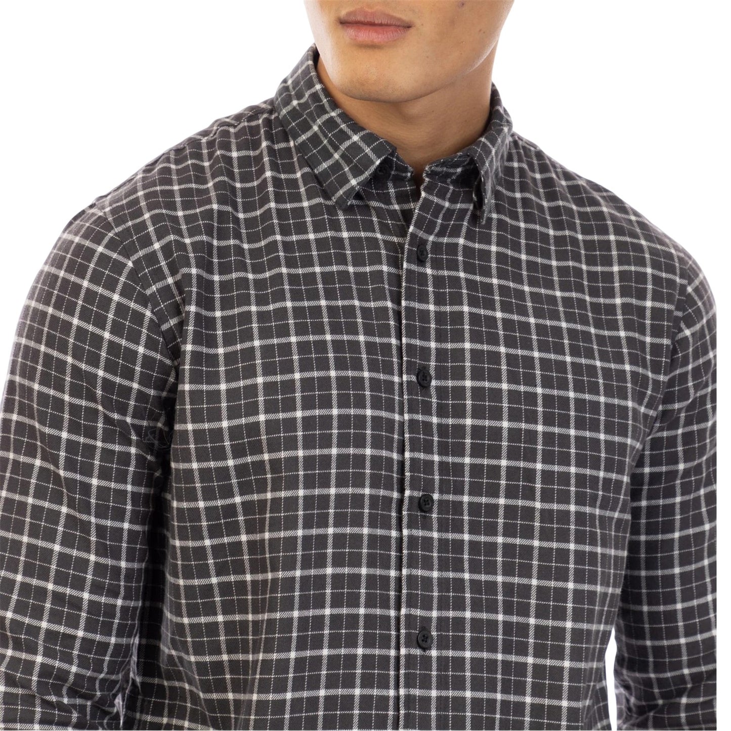 Multicoloured - Side - Peter Werth Mens Kiplin Plaid Long-Sleeved Button-Down Shirt