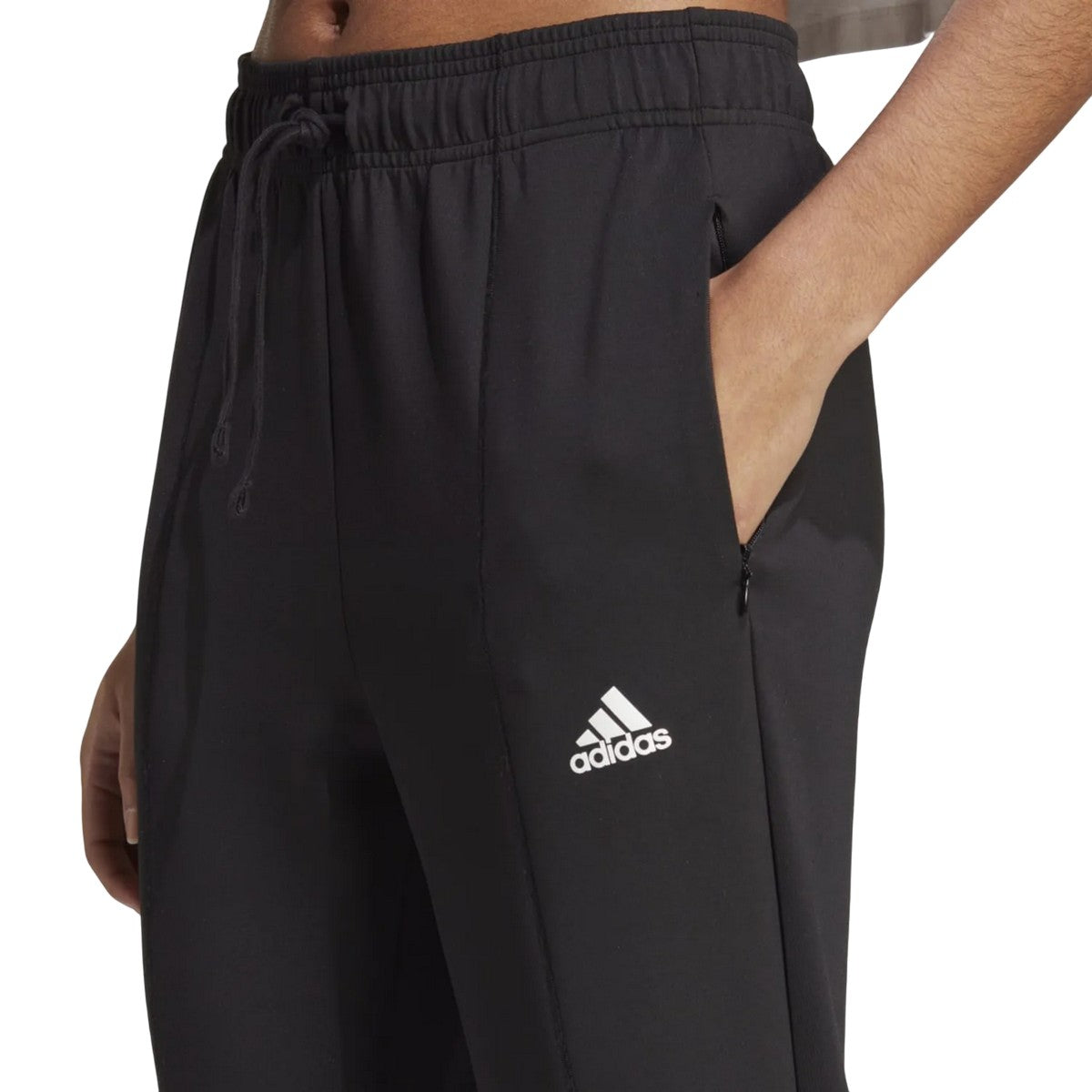 Black - Side - Adidas Womens-Ladies Collective Power Extra-Slim Jogging Bottoms
