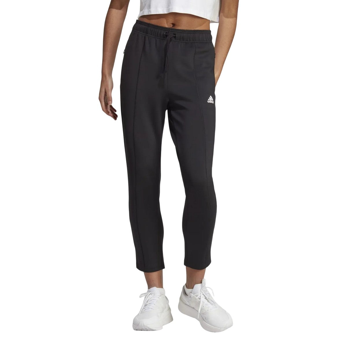 Black - Pack Shot - Adidas Womens-Ladies Collective Power Extra-Slim Jogging Bottoms