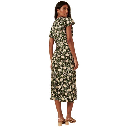 Black - Back - Nobody´s Child Womens-Ladies Martha Floral V Neck Midi Dress