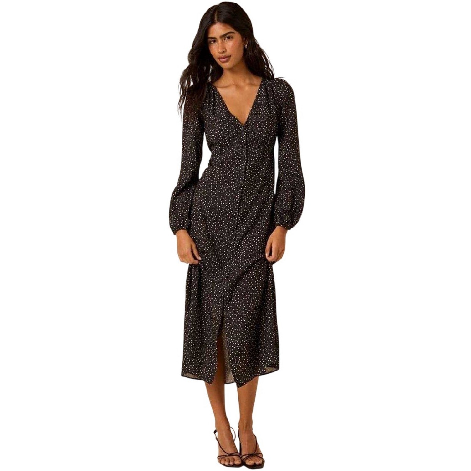 Black - Front - Nobody's Child Womens-Ladies Kennedy Polka Dot Dress